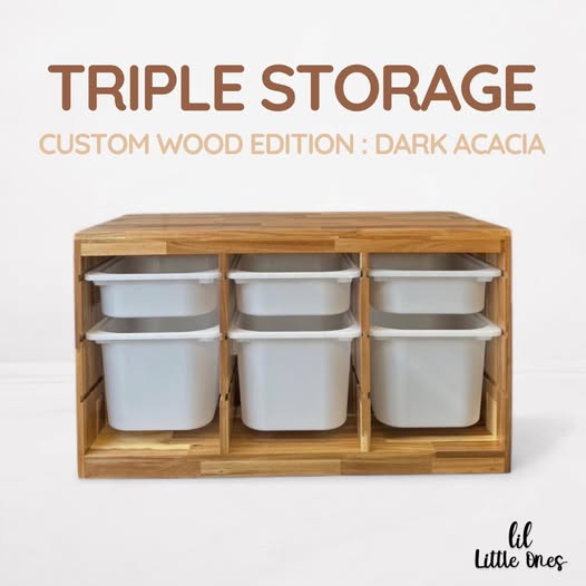Triple Storage – Custom Wood Edition